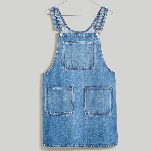 Madewell Blue Denim Dress - Picture 1 of 9